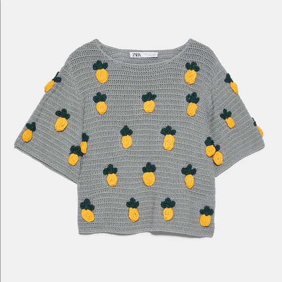 ZARA Pineapple Knit Sweater - Picture 8 of 8